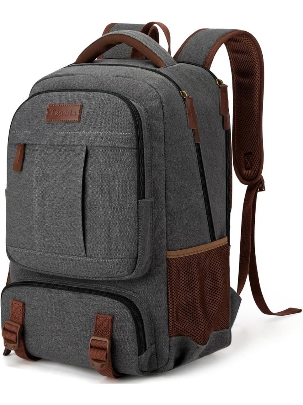 Large Capacity Canvas Laptop Backpack for Travel & Work - Fits 17.3" Laptops